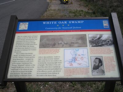 White Oak Swamp Civil War Trails marker image. Click for full size.