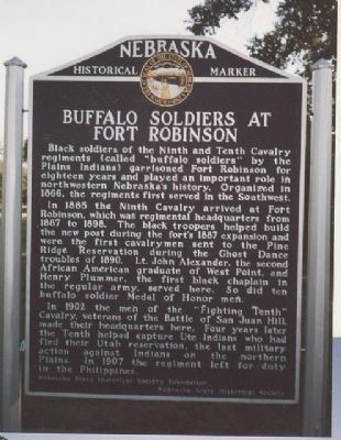 Buffalo Soldiers at Fort Robinson Marker image, Touch for more information