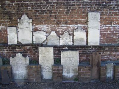 Headstones propped up image. Click for full size.