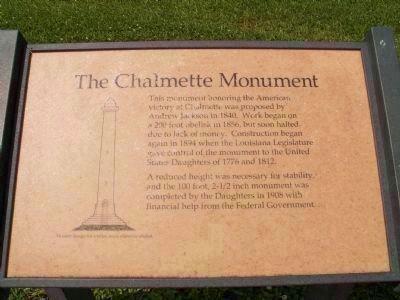 Chalmette Monument Marker </b>(Seconday Marker) image, Touch for more information