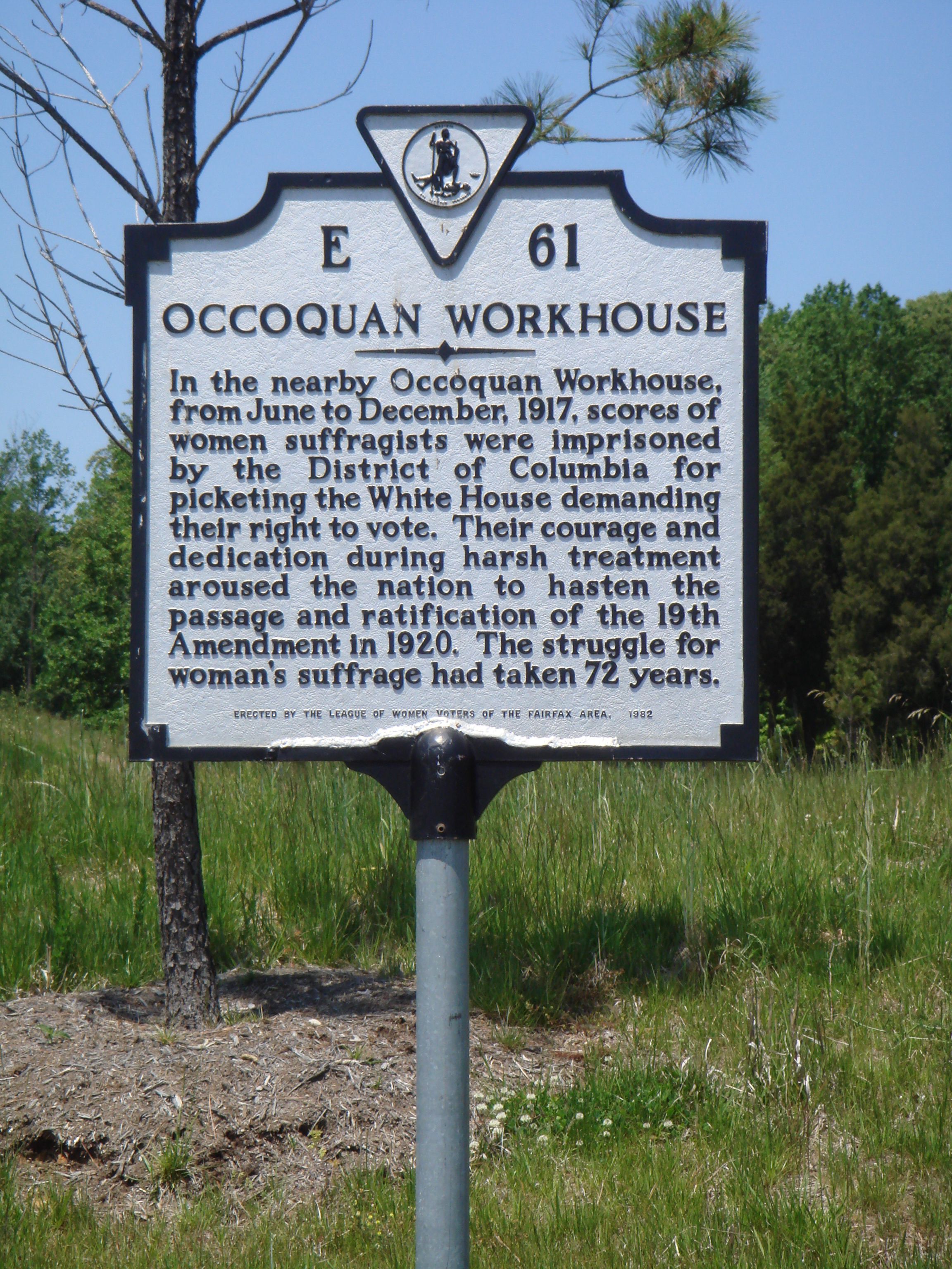 Photo: Occoquan Workhouse Marker