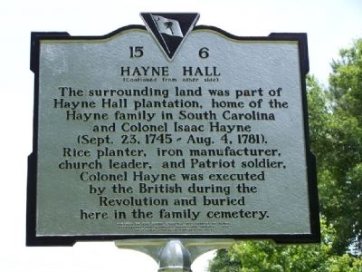 Hayne Hall side of Marker image, Touch for more information