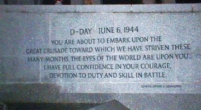 Eisenhower D-Day Quote image. Click for full size.
