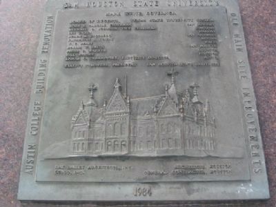 Old Main Memorial marker and time capsule image, Touch for more information