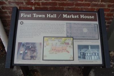 First Town Hall / Market House Marker image. Click for full size.