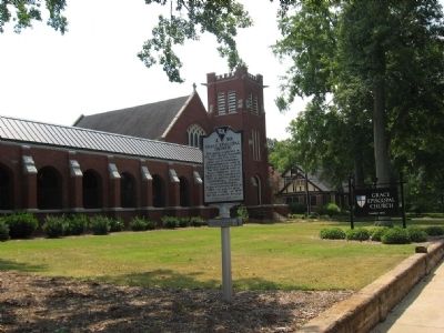 Grace Episcopal Church Marker In Front Churchyard image. Click for full size.