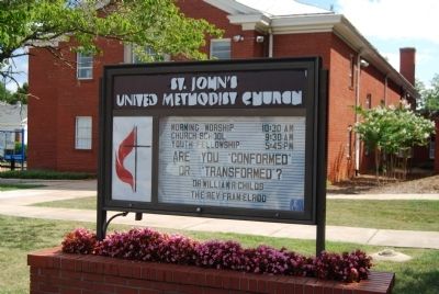 St. John's Methodist Church Sign image. Click for full size.
