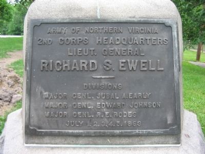 Lieut. General Ewell Headquarters Monument image, Touch for more information