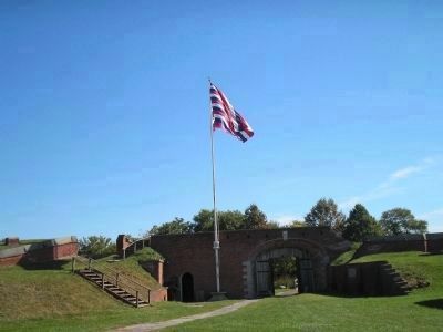 Main Gate of Fort Mifflin image. Click for full size.