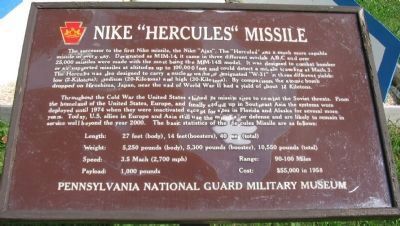 Nike "Hercules" Missile Marker image. Click for full size.
