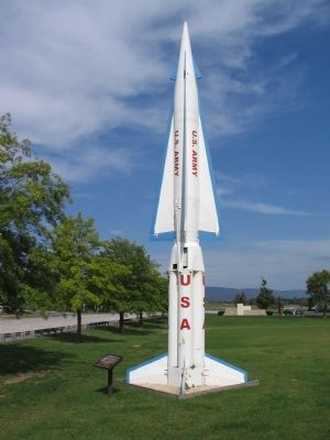 Nike "Hercules" Missile and Marker image. Click for full size.