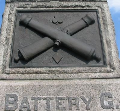 Crossed Cannon Relief on Front of Monument image, Touch for more information