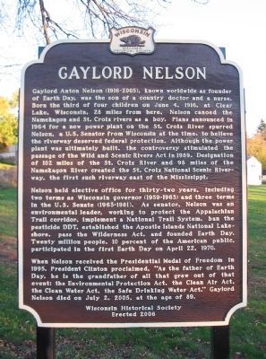 Gaylord Nelson Marker image, Touch for more information