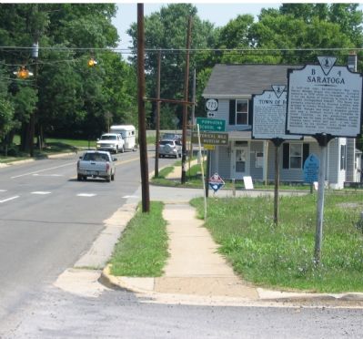 Markers B-4 and J-21 Stand Beside Greenway Avenue in Boyce image, Touch for more information