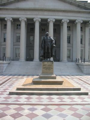 Albert Gallatin Memorial at the Treasury Dept. image. Click for full size.