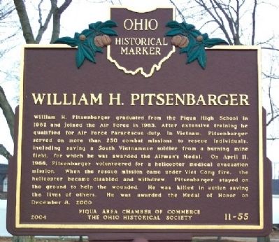 William H. Pitsenbarger Marker (Side B) image, Touch for more information