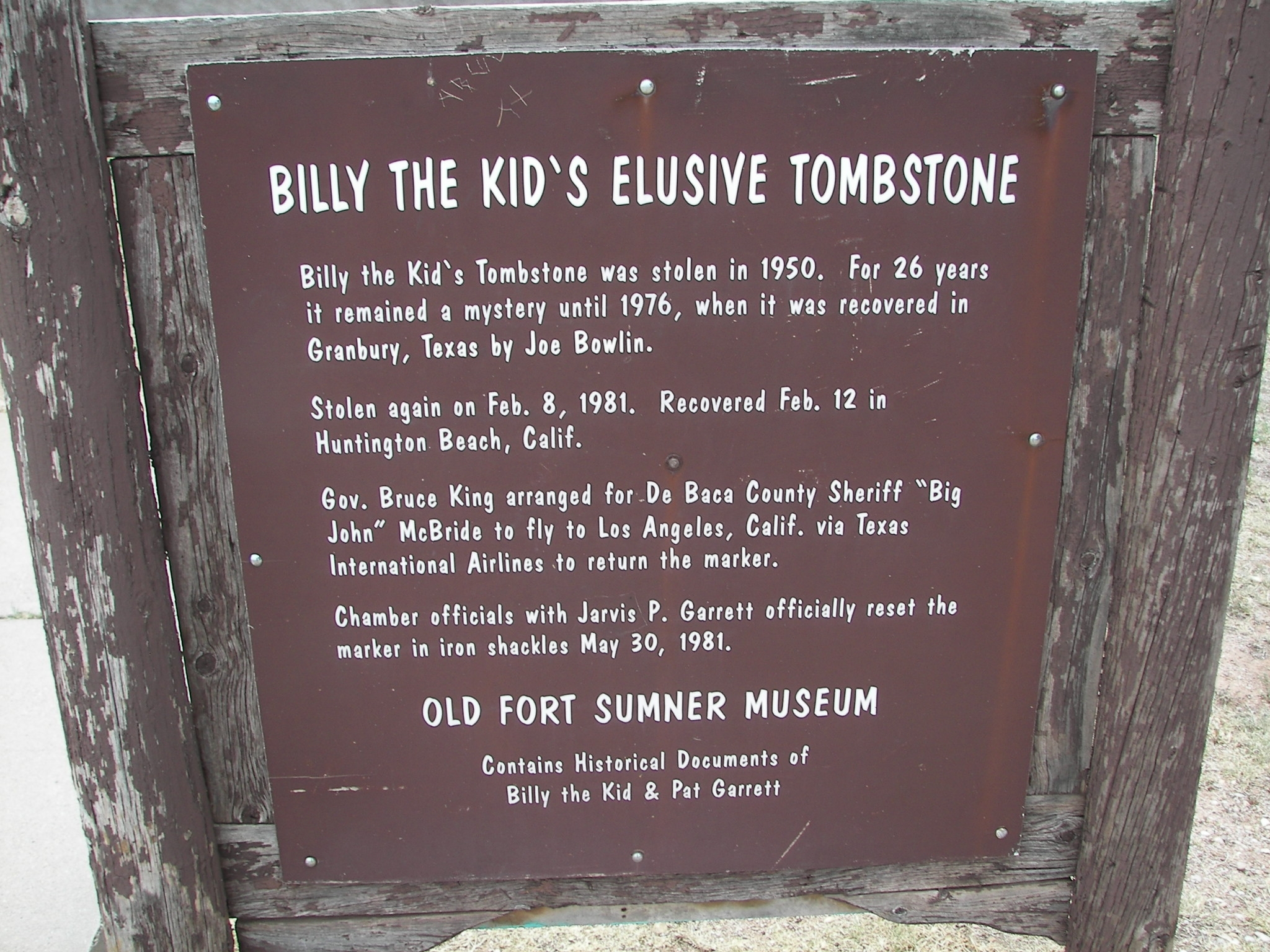 Billy the Kid's Grave in Hamilton, Texas