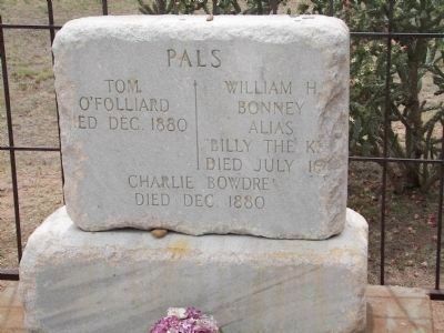 Billy the Kid's headstone. image. Click for full size.