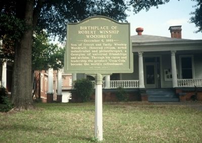 Birthplace of Robert Winship Woodruff Marker image, Touch for more information