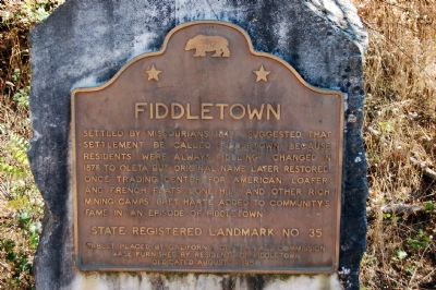 Fiddletown Marker image. Click for full size.