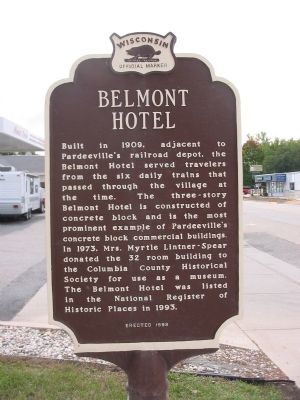 Belmont Hotel Marker <i>[north side]</i> image, Touch for more information
