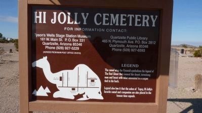 Hi Jolly Cemetery in Quartzite. Click for full size. Hi Jolly Cemetery in Quartzite image. Click for full size.