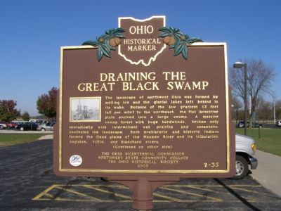 Draining the Great Black Swamp Marker image. Click for full size.
