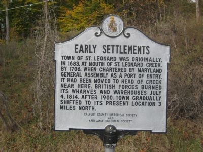 Early Settlements Historical Marker