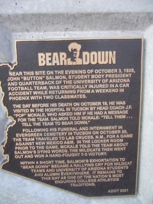 Bear Down Marker image. Click for full size.