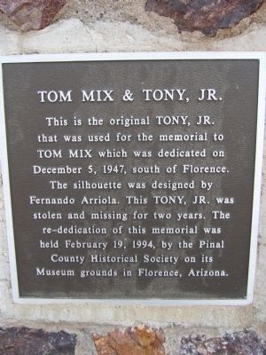 Tom Mix & Tony, Jr. Marker image. Click for full size.