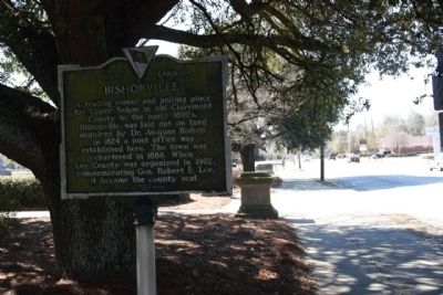Bishopville Marker, looking west along South Main Street (US 15) image. Click for full size.