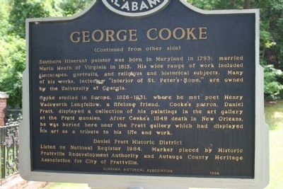 Daniel Pratt Cemetery / George Cooke Marker Side B image, Touch for more information