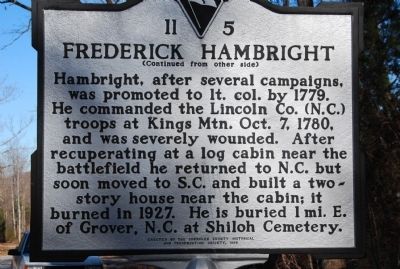 Frederick Hambright Marker image, Touch for more information