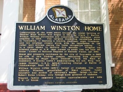 William Winston Home Marker image. Click for full size.