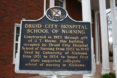 Druid City Hospital School Of Nursing Historical Marker