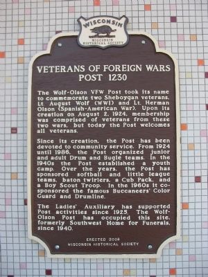 Veterans of Foreign Wars Post 1230 Marker image. Click for full size.