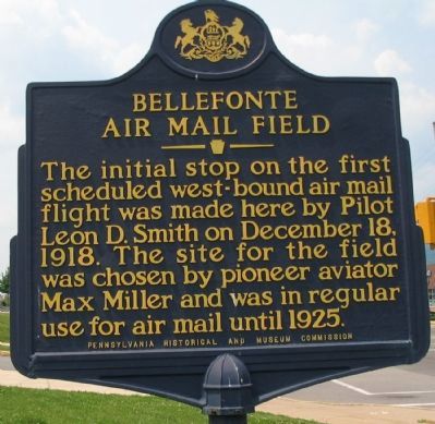 Bellefonte Air Mail Field Marker image. Click for full size.