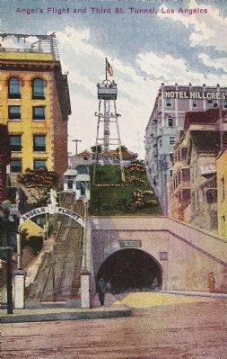 My Grandfather's Post Card of Angels Flight from the early 1920's image. Click for full size.