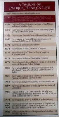 A Timeline of Patrick Henry's Life image, Touch for more information
