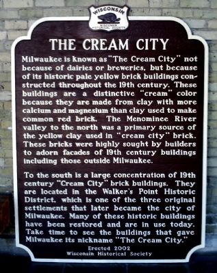 The Cream City Historical Marker