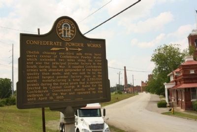 Confederate Powder Works Marker, looking northwest along Goodrich Street image, Touch for more information
