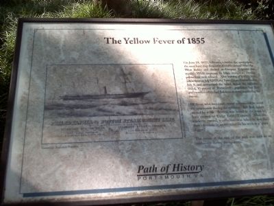 The Yellow Fever of 1855 Marker image, Touch for more information