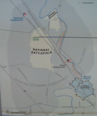 Map of the Battlefield and Other Historic Points image, Touch for more information