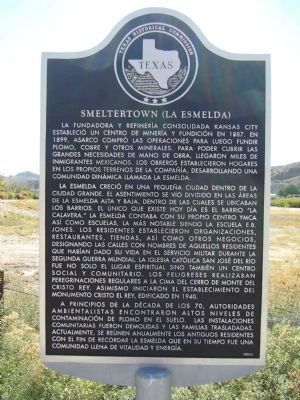 Smeltertown Marker - (Spanish) image, Touch for more information