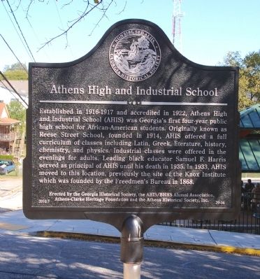 Athens High and Industrial School Marker image. Click for full size.