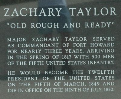 Statue of Zachary Taylor as military officer Green Bay Wisconsin