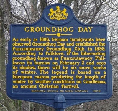 Groundhog Day Marker image. Click for full size.