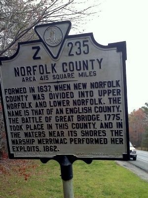 Nansemond County / Norfolk County Marker image, Touch for more information