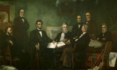 First Reading of the Emancipation Proclamation of President Lincoln image. Click for full size.