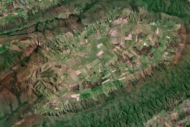Satellite View of Burkes Garden image. Click for full size.